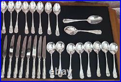 Mappin & Webb Olympic Pattern Silver Plated Set For 8, 56 Pieces