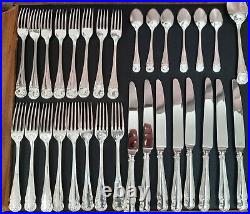 Mappin & Webb Olympic Pattern Silver Plated Set For 8, 56 Pieces