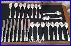 Mappin & Webb Olympic Pattern Silver Plated Set For 8, 56 Pieces