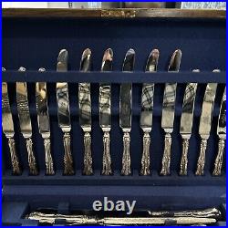Mappin & Webb silver Canteen Of Cutlery 49 Pieces in Oak Case Kings Pattern