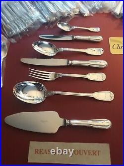 Ménagère Chinon 62 Pieces Superbe Christofle France Silver Plated Flatware Set