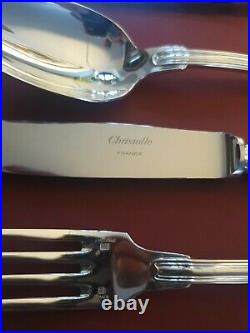 Ménagère Chinon 62 Pieces Superbe Christofle France Silver Plated Flatware Set