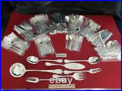 Ménagère Marly 127 Pieces Super Christofle Silver Plated Flatware Set