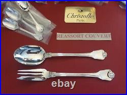 Ménagère Port Royal Superbe 62 Pieces Christofle Silver Plated Flatware Set
