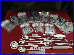 Ménagère Rubans 143 Pieces Super Christofle Silver Plated Flatware Set