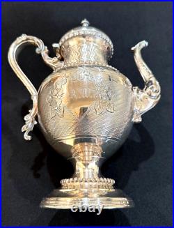 Meriden Britannia Co. 1861 Tea/ Coffee/samovar Set Ornate Silver Plate Design