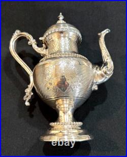 Meriden Britannia Co. 1861 Tea/ Coffee/samovar Set Ornate Silver Plate Design