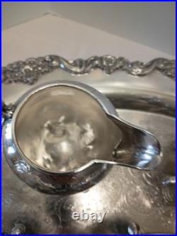 Meriden Britannia Tea Coffee Silverplate 6 Piece Service 1866 + Towle Tray