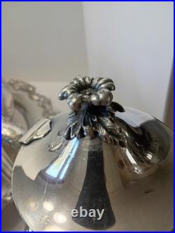 Meriden Britannia Tea Coffee Silverplate 6 Piece Service 1866 + Towle Tray