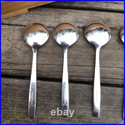 MidCentury Viners Corinth EPNS A1 Silver Plated 56 Piece Cutlery Set For 6