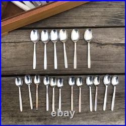 MidCentury Viners Corinth EPNS A1 Silver Plated 56 Piece Cutlery Set For 6