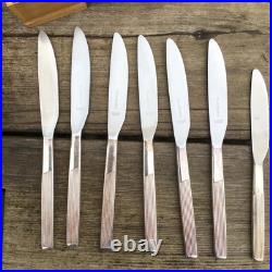 MidCentury Viners Corinth EPNS A1 Silver Plated 56 Piece Cutlery Set For 6