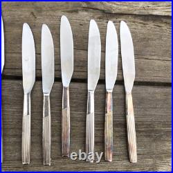 MidCentury Viners Corinth EPNS A1 Silver Plated 56 Piece Cutlery Set For 6