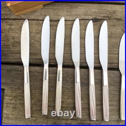 MidCentury Viners Corinth EPNS A1 Silver Plated 56 Piece Cutlery Set For 6
