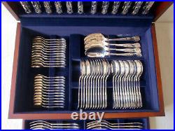 NEW Carrs of Sheffield 124 Piece Silver Plate Chelsea Canteen of Kings Cutlery