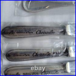 NEW Christofle silver Plated cutlery 85 Piece Set. Perles Pattern