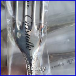 NEW Christofle silver Plated cutlery 85 Piece Set. Perles Pattern