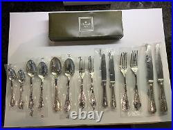 New Christofle Marley design silver cutlery 2 X 7 piece place settings
