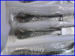 New Christofle Marley design silver cutlery 2 X 7 piece place settings
