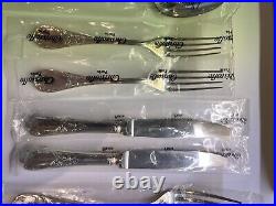 New Christofle Marley design silver cutlery 2 X 7 piece place settings