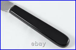New Genuine Black Handled 7 Piece Place Setting Brushed Finish Made In Sheffield