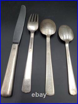 New York Central Railroad 4 Piece Set Silverware Century Pattern Silver Plate