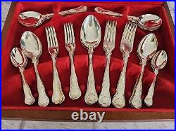 Newbridge EPNS A1 Kings Pattern Cutlery Set 44 Pieces Sheffield Silver Plate