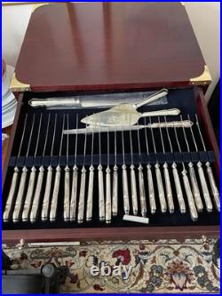Newbridge Silverware 182 Piece Set Silver Plated Cutlery Set In Case