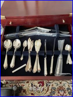 Newbridge Silverware 182 Piece Set Silver Plated Cutlery Set In Case