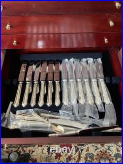 Newbridge Silverware 182 Piece Set Silver Plated Cutlery Set In Case