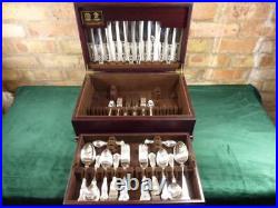 Nice 8 setting Arthur Price Silver Plated 84 piece Cutlery Canteen Kings Pattern