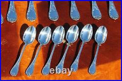 Nice Christofle Marly Silver Plated 24 Pieces Flatware Set in Six Settings