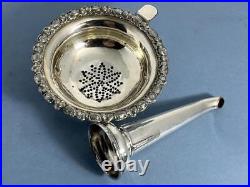 Nice Quality Antique Georgian Silver Sheffield Plate 2 Piece Wine Funnel C. 1820