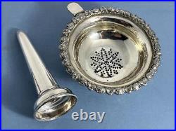 Nice Quality Antique Georgian Silver Sheffield Plate 2 Piece Wine Funnel C. 1820