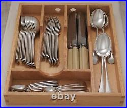 OLD ENGLISH Design ATKINSON BROS Silver Service 46 Piece Canteen of Cutlery
