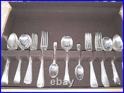 OLD ENGLISH Design GARRARD & CO London 42 Piece Canteen of Silver Plated Cutlery