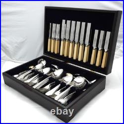 OLD ENGLISH Design Unity Sheffield Silver Service 104 Piece Canteen of Cutlery