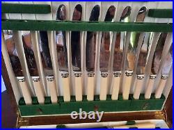 Old English Design James Dixon & Sons Silver Service 53 Piece Canteen of Cutlery