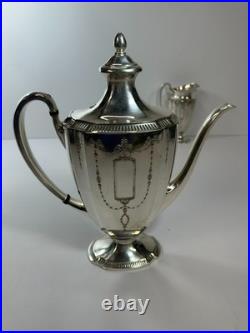 Oneida 3 Piece Vintage Community Plate 11900 Silver Plate Tea Set Grosvenor Ptrn