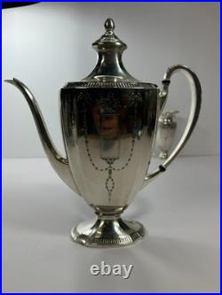 Oneida 3 Piece Vintage Community Plate 11900 Silver Plate Tea Set Grosvenor Ptrn