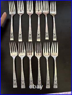 Oneida Community CORONATION Silver Plate Flatware (96 pieces) Service for 12 +