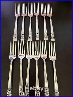 Oneida Community CORONATION Silver Plate Flatware (96 pieces) Service for 12 +