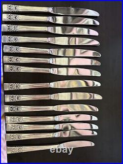 Oneida Community CORONATION Silver Plate Flatware (96 pieces) Service for 12 +