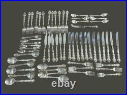 Oneida Community Mansion House Pattern Silver Plated Cutlery Set 59 Pieces