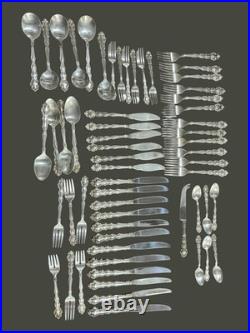 Oneida Community Mansion House Pattern Silver Plated Cutlery Set 59 Pieces