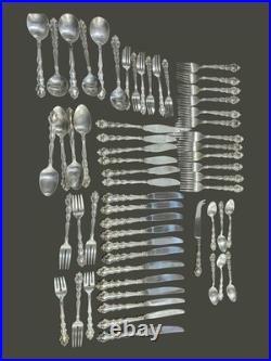 Oneida Community Mansion House Pattern Silver Plated Cutlery Set 59 Pieces