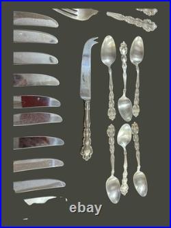 Oneida Community Mansion House Pattern Silver Plated Cutlery Set 59 Pieces