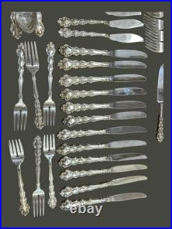 Oneida Community Mansion House Pattern Silver Plated Cutlery Set 59 Pieces