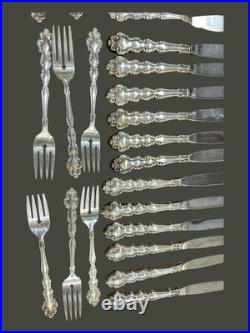 Oneida Community Mansion House Pattern Silver Plated Cutlery Set 59 Pieces
