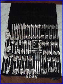 Oneida Community Silver Plate Coronation Flatware 5 Piece Service for 8 Total 72